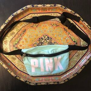 GUC Victoria Secret Pink Teal Fanny Pack